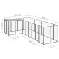 Preview: Hundezwinger Schwarz 6,05 m² Stahl   