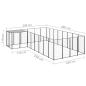 Preview: Hundezwinger Schwarz 10,89 m² Stahl  