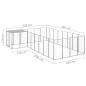 Preview: ARDEBO.de - Hundezwinger Silbern 10,89 m² Stahl  