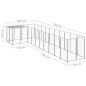 Preview: Hundezwinger Silbern 7,26 m² Stahl  