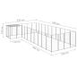 Preview: Hundezwinger Silbern 13,31 m² Stahl  