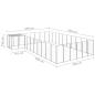Preview: Hundezwinger Silbern 19,36 m² Stahl  