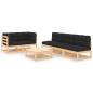 Preview: ARDEBO.de - 6-tlg. Garten-Lounge-Set mit Kissen Massivholz Kiefer