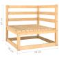 Preview: 4-tlg. Garten-Lounge-Set mit Kissen Massivholz Kiefer