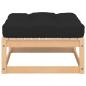 Preview: 4-tlg. Garten-Lounge-Set mit Kissen Massivholz Kiefer