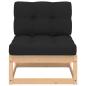 Preview: 5-tlg. Garten-Lounge-Set mit Kissen Massivholz Kiefer
