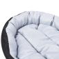 Preview: Wendbares & waschbares Hundekissen Grau und Schwarz 85x70x20 cm