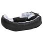 Preview: Wendbares & waschbares Hundekissen Grau und Schwarz 85x70x20 cm
