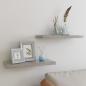 Preview: ARDEBO.de - Schweberegale 2 Stk. Betongrau 60x23,5x3,8 cm MDF