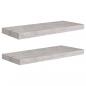 Preview: Schweberegale 2 Stk. Betongrau 60x23,5x3,8 cm MDF