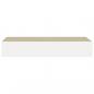 Preview: Wandregale mit Schubladen 2 Stk. Eichen-Optik Weiß 60x23,5x10cm