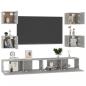 Preview: 6-tlg. TV-Schrank-Set Betongrau Holzwerkstoff