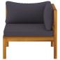 Preview: 2-Sitzer-Gartensofa mit Kissen Massivholz Akazie