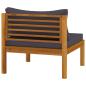 Preview: 3-tlg. Garten-Lounge-Set mit Auflagen Massivholz Akazie