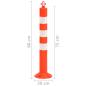 Preview: Absperrpfosten 10 Stk. mit Kette 75 cm PE