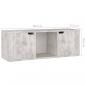 Preview: TV-Schrank Betongrau 88,5x27,5x30,5 cm Holzwerkstoff
