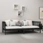 Preview: Tagesbett Schwarz Massivholz Kiefer 90x200 cm