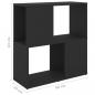 Preview: Bücherregal Schwarz 60x24x63 cm Holzwerkstoff