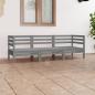 Preview: ARDEBO.de - 3-tlg. Garten-Lounge-Set Grau Kiefer Massivholz
