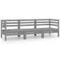 Preview: 3-tlg. Garten-Lounge-Set Grau Kiefer Massivholz