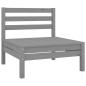 Preview: 3-tlg. Garten-Lounge-Set Grau Kiefer Massivholz