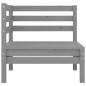 Preview: 3-tlg. Garten-Lounge-Set Grau Massivholz Kiefer