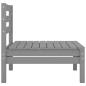 Preview: 3-tlg. Garten-Lounge-Set Grau Massivholz Kiefer
