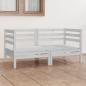 Preview: ARDEBO.de - 2-Sitzer-Gartensofa Weiß Kiefer Massivholz
