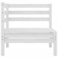 Preview: 2-Sitzer-Gartensofa Weiß Kiefer Massivholz