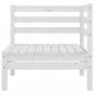 Preview: 2-Sitzer-Gartensofa Weiß Kiefer Massivholz