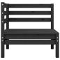 Preview: 2-Sitzer-Gartensofa Schwarz Kiefer Massivholz