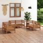Preview: ARDEBO.de - 6-tlg. Garten-Lounge-Set Honigbraun Massivholz Kiefer