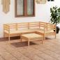 Preview: ARDEBO.de - 5-tlg. Garten-Lounge-Set Massivholz Kiefer
