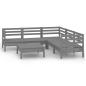 Preview: 6-tlg. Garten-Lounge-Set Massivholz Kiefer Grau