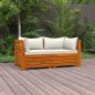 Preview: ARDEBO.de - 2-Sitzer-Gartensofa mit Kissen Massivholz Akazie