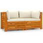 Preview: 2-Sitzer-Gartensofa mit Kissen Massivholz Akazie