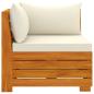 Preview: 2-Sitzer-Gartensofa mit Kissen Massivholz Akazie
