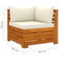 Preview: 2-Sitzer-Gartensofa mit Kissen Massivholz Akazie
