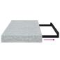 Preview: Schweberegale 2 Stk. Betongrau 50x23x3,8 cm MDF