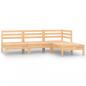 Preview: ARDEBO.de - 4-tlg. Garten-Lounge-Set Massivholz Kiefer