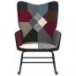 Preview: Schaukelsessel mit Hocker Patchwork Stoff