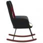 Preview: Schaukelsessel mit Hocker Patchwork Stoff