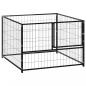Preview: ARDEBO.de - Hundezwinger Schwarz 100x100x70 cm Stahl