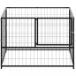 Preview: Hundezwinger Schwarz 100x100x70 cm Stahl