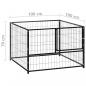 Preview: Hundezwinger Schwarz 100x100x70 cm Stahl
