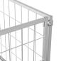 Preview: Hundezwinger Silbern 100x100x70 cm Stahl
