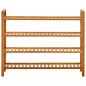 Preview: Schuhregal mit 4 Etagen 100x27x80 cm Massivholz Eiche