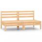 Preview: ARDEBO.de - Garten-Mittelsofas 2 Stk. Massivholz Kiefer