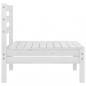 Preview: 2-Sitzer-Gartensofa Weiß Kiefer Massivholz