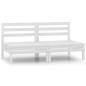 Preview: 2-Sitzer-Gartensofa Weiß Kiefer Massivholz